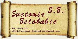Svetomir Belobabić vizit kartica